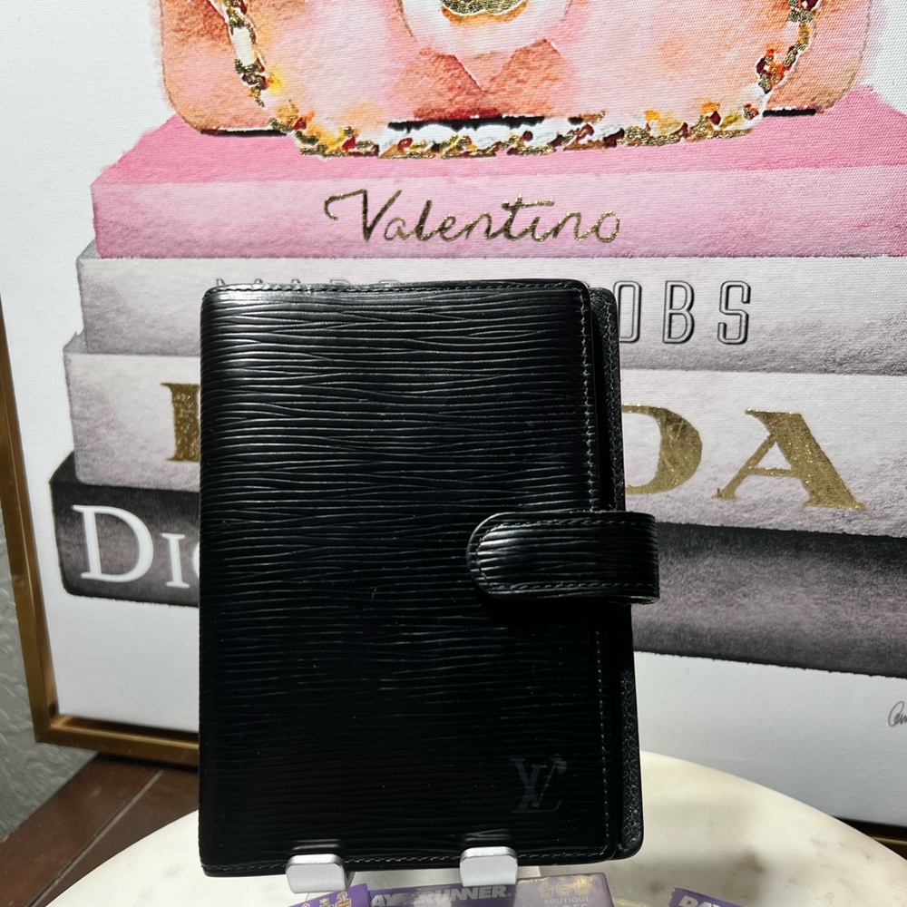 Louis Vuitton Black Epi Leather Notebook Cover Organizer